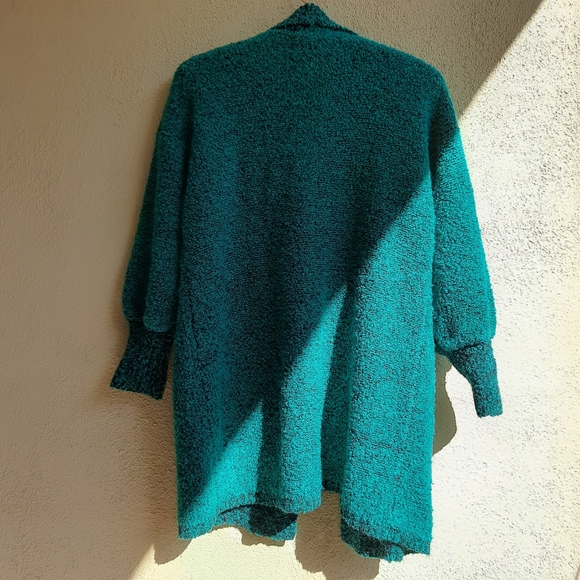 Vintage Monto Par Le Chois Sweater Jacket Size S-M Chunky Knit Puff Sleeve - Picture 6 of 14